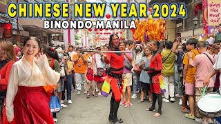 CHINESE NEW YEAR 2024 in the OLDEST CHINATOWN in the WORLD  BINONDO MANILA PHILIPPINES [upl. by Lodi]