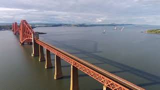 Forth Rail Bridge scotland drone flight [upl. by Neelrahs]