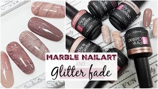 Marble nailart amp glitterfade met Pink Gellac ♥ Beautynailsfunnl [upl. by Nahsyar]