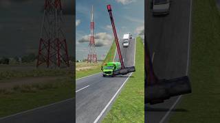 Cars amp School Bus vs Giant Hammer 15  BeamNGDrive [upl. by Ecirpac]