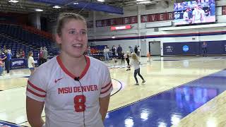 Volleyball PostGame Interviews CSU Pueblo [upl. by Ayatnwahs]