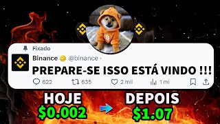 DOG GO TO THE MOON A BOMBA DE 500 BILHÕES ESTÁ ACONTECENDO AGORA E A BINANCE DE OLHO [upl. by Ellenad]