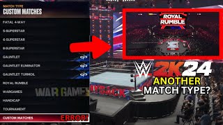 HIDDEN MATCH TYPE FOUND in WWE 2K24 for CUSTOM MATCHES but there is a PROBLEM [upl. by Ahsratan]