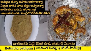 శొంటి పొడి  Balintha food recipes in Telugu  బాలింత కూరలు  AmmaBadiTelugu [upl. by Llerrat448]