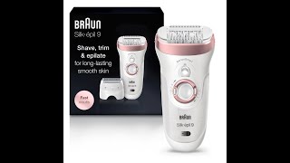 Epilator for Wome Braun Epilator Silk épil 9 9 720 Hair Removal Device 3 in 1 Epilate Shave or Tr [upl. by Arriaet]