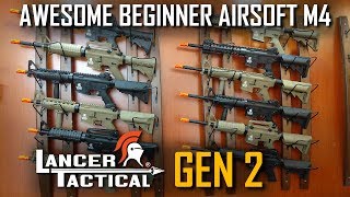 ITS HERE Best Beginner Airsoft Gun 110 Lancer Tactical Gen 2 M4s [upl. by Kizzie]