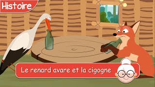 Le renard avare et la cigogne  Histoires avant de sendormir  Histoire pour Enfants [upl. by Stacie514]