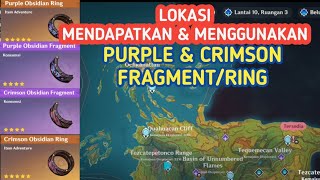 Lokasi Mendapatkan amp Menggunakan Purple Obsidian Fragment amp Crimson Obsidian Fragment Genshin 52 [upl. by Roberto729]