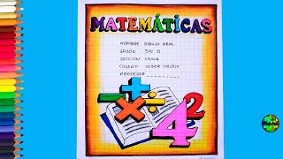 caratula de MATEMÁTICAS para primaria [upl. by Sankey]