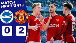 Man United vs Brighton HIGHLIGHTS 02 Dalot goal Hojlund goal vs Brighton [upl. by Knick]