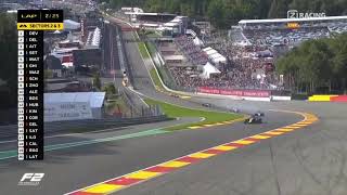 F2 driver ANTHOINE HUBERT FATAL CRASH at Belgian Grand Prix 2019 [upl. by Slin]