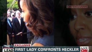 CNN exclusive Michelle Obama confronts heckler [upl. by Oz]