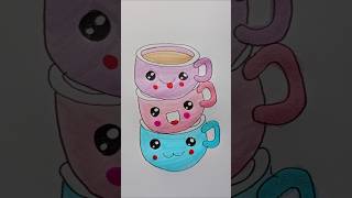 Satisfying art coffee☕ coffeelover trending critive drawing shortvideo satisfying tiktok [upl. by Arikal]