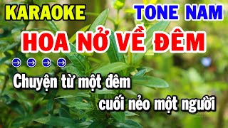 Karaoke Hoa Nở Về Đêm Tone Nam Nhạc Sống Trữ Tình Hay  Kho Nhạc Karaoke [upl. by Ffej]