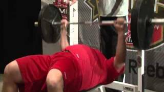 Michael Knill does 47 benchpress reps [upl. by Eniad]