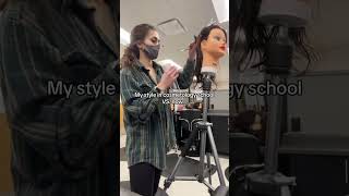 Cosmetology school VS hair salon ootd style outfit cosmetology hairstylist [upl. by Bussy]