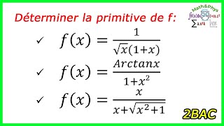 CALCUL DE PRIMITIVE DUNE FONCTION IRRATIONNELLE  2 BAC SM  EXERCICE 4 [upl. by Ayanal418]