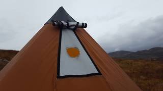 Ultralight Tipi tent shelter amp wood stove  NorTent Tipi 6 [upl. by Ahsonek554]