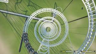 Giant Downward Spiral Coaster  Planet Coaster POV  Epic Thrill Ride [upl. by Eaves873]