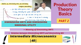 Production Theory Basics  Part 2  Relation between Diminishing MU and Diminishing MRTS  40 [upl. by Raymund219]