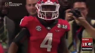 Jake Fromm 80yd TD pass to Mecole Harmon Georgia vs Alabama National Championship [upl. by Etteragram272]