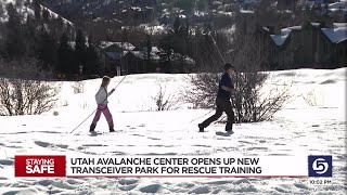 Utah Avalanche Center opens new rescue skills training park close to Salt Lake City [upl. by Nnawtna]