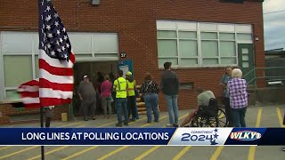 Long lines at polling locations in Jefferson County [upl. by Ecienaj]