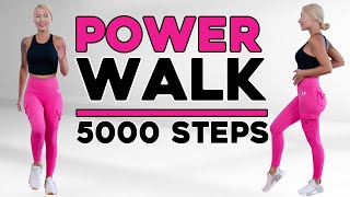 5000 Steps Walking At Home Workouts  2 Mile Power Walk  Walk at Home [upl. by Ellatsyrc]