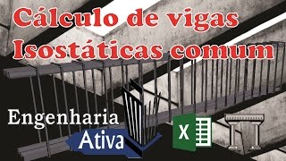 Cálculo de vigas isostática sujeitas a flexão simples  Usando Ftool e Excel [upl. by Sulrac]