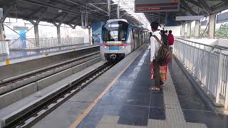 Hyderabad Metro Rail arrives on Oliphant Bridge at Secunderabad Metro Station [upl. by Esihcoc]