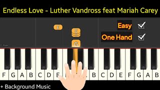 Endless Love  Luther Vandross feat Mariah Carey  piano easy one hand [upl. by Haraz]