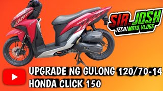 Upgrade 1207014 na gulong Honda Click 150i V2  DailyGrindMoto [upl. by Margaretha]