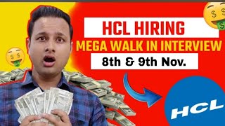 HCL Hiring For Voice process  8th amp 9th November  Fresher Can Apply  Bpo Job In Noida [upl. by Arada]