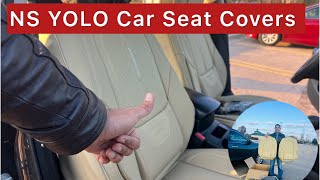 NS YOLO Car Seat Covers Waterproof Leather Installation  Used Car for Sale nsyolo cars seatcover [upl. by Ekusuy]