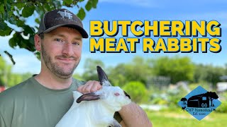 Butchering Meat Rabbits with SageandStoneHomestead [upl. by Cly143]