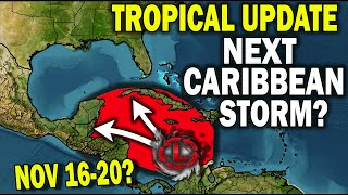 Tropical Update Next Caribbean Storm Nov 1620 Tropical Storm Sara [upl. by Arvid]