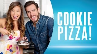 Cookie Pizza Healthy Dessert Recipe ft Kenny Florian amp Blogilates [upl. by Ennayd513]