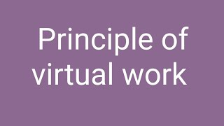 Principle of virtual work [upl. by Ut]