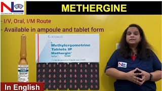 Methergine in English  Ergot Alkaloids Obstetrical Uterotonic  Ecbolic Drug  Nursing Lecture [upl. by Acino]