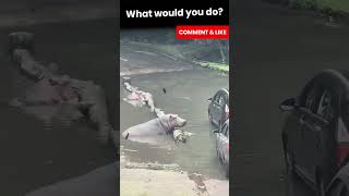 Feeding Hippos in a Flooded Zone Goes Unexpectedly Wrong [upl. by Cthrine]