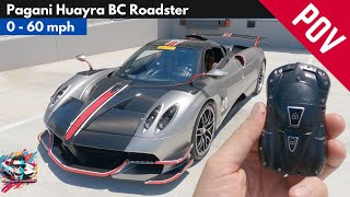 Pagani Huayra Roadster BC  Exhaust Sound amp 060 POV4K [upl. by Eustis624]