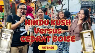 Public Reaction Parfum Mancera Cedrat Boise Intense VS Hindu Kush  Cewek Bandung suka yang mana [upl. by Lebiralc]