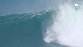 Surfers face big waves at Hawaiis 2018 Jaws Challenge [upl. by Ahsataj251]