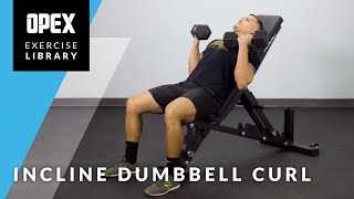 Incline Dumbbell Curl  OPEX Exercise Library [upl. by Enenaej]