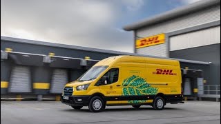 De Ford ETransit ingezet als duurzame bestelwagen door DHL  Ford Nederland [upl. by Geesey]