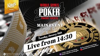 💶 🏆 Final Day of €1100 WSOP Circuit Main Event 10 live from Kings Resort 👑 [upl. by Atiuqer]