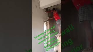 Waterproof Interior cement screeding [upl. by Karlis]