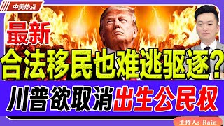 最新！合法移民也难逃驱逐？！川普欲取消出生公民权！《中美热点》 第278期 Dec 08 2024 [upl. by Annohsak]