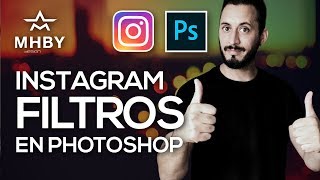 Filtros INSTAGRAM en PHOTOSHOP ¡❌Sin Plugins 👍 EN 2 PASOS [upl. by Leanor]