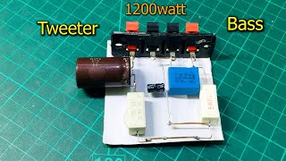 Heavy bass Powerful bass amp Tweeter Circuit Without Coil  IC  TRANSISTOR [upl. by Bertila]